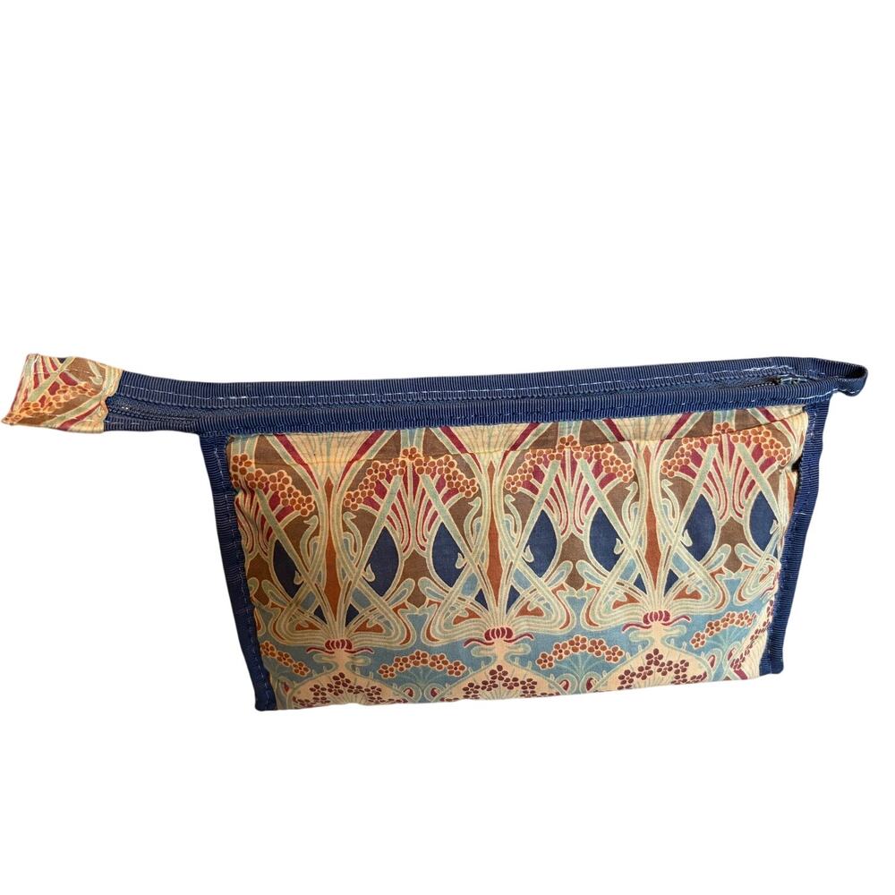 Vintage Liberty of London Ianthe Art Nouveau Cosmetic Toiletry Zip Bag Pouch - Picture 2 of 7
